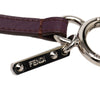 Fendi Silver Plated and Calfskin Compact Mirror Bag Charm Secondhand
