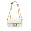 Secondhand Fendi Zucca Embossed Chain Midi Baguette