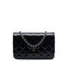 Chanel CC Quilted Patent Wallet On Chain Secondhand