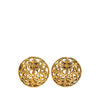 Chanel CC Gold Plated Filigree Round Clip On Earrings Secondhand