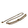 Chanel Gold Plated Leather Woven Chain Medallion Belt Secondhand
