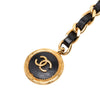 Chanel Gold Plated Leather Woven Chain Medallion Belt Secondhand