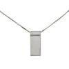 Gucci Sterling Silver Logo Plate Pendant Necklace Secondhand