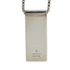 Gucci Sterling Silver Logo Plate Pendant Necklace Secondhand
