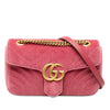 Gucci Medium GG Marmont Matelasse Velvet Shoulder Bag Secondhand