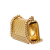 Chanel Small Quilted Metallic Patent Boy Flap Secondhand