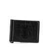 Secondhand Saint Laurent Croc Embossed Leather Bifold Money Clip