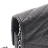 Chanel CC Chevron Caviar Square Wallet On Chain Secondhand