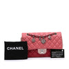 Chanel Medium Classic Tricolor Lambskin Valentines Heart Charms Single Flap Secondhand