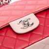 Chanel Medium Classic Tricolor Lambskin Valentines Heart Charms Single Flap Secondhand