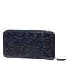 Chanel Camellia Embossed Zip Around Long Wallet Secondhand