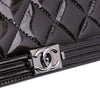 Chanel Quilted Patent Boy Long Wallet Secondhand
