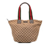 Gucci GG Canvas Web Tote Secondhand