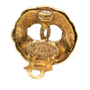 Chanel CC Gold Plated Round Clip On Earrings Secondhand