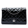 Chanel CC Quilted Patent Flap Clutch with Chain Secondhand