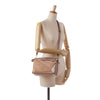 LOEWE Small Tricolor Calfskin and Suede Puzzle Satchel Secondhand