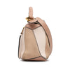 LOEWE Small Tricolor Calfskin and Suede Puzzle Satchel Secondhand