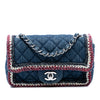 Chanel Mini Rectangular Classic Denim Braided Single Flap Secondhand
