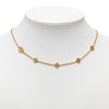 Louis Vuitton Gold Plated Flower Full Necklace Secondhand