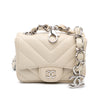 Secondhand Chanel Mini Chevron Lambskin Card Holder Chain Belt Bag