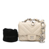 Secondhand Chanel Mini Chevron Lambskin Card Holder Chain Belt Bag