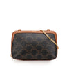 Celine Triomphe Coated Canvas Clutch On Chain Secondhand