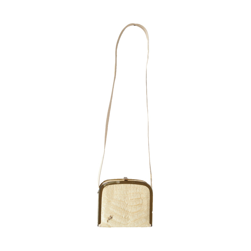 Secondhand Collection Privée Croc-Embossed Crossbody Bag