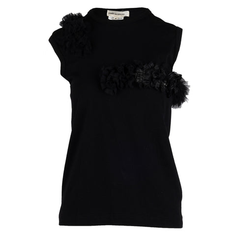 Comme des Garçons Top with Ruffle Details - '10s | Luxury Vintage