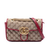 Gucci Small GG Marmont Matelasse Diagonal GG Canvas and Leather Shoulder Bag Secondhand