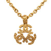Chanel Gold Plated Triple CC Pendant Necklace Secondhand