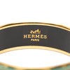Hermès Wide Snow Leopards Enamel Bangle 62 Secondhand