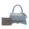 Balenciaga Small Croc Embossed Hourglass Top Handle Bag Secondhand