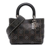 Dior Medium Calfskin Cannage Embossed Flower Studded Supple Lady Dior Secondhand