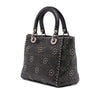 Dior Medium Calfskin Cannage Embossed Flower Studded Supple Lady Dior Secondhand
