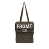 Secondhand Fendi FRGMT Zucca Embroidered Canvas Foldable Baguette Satchel