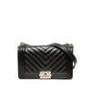 Chanel Old Medium Chevron Caviar Boy Flap Secondhand