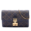 Dior Denim Cannage Studded DiorAddict Wallet on Chain Secondhand
