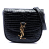 Saint Laurent Small Croc Embossed Monogram Kaia Crossbody Secondhand