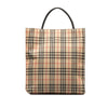 Vintage Check Canvas Tote Bag - '10s Second-hand