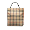 Vintage Check Canvas Tote Bag - '10s Second-hand