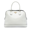 Prada Medium Spazzolato Leather Open Promenade Satchel Secondhand