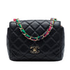 Chanel Small Quilted Lambskin Cocovado Ribbon Chain Flap Secondhand