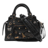 Balenciaga Mini Lambskin Embellished Motocross Neo Classic City Satchel Secondhand