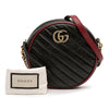 Secondhand Gucci Mini GG Marmont Matelasse Leather Torchon Round Crossbody