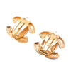 Chanel CC Gold Plated Quilted Clip on Earrings Secondhand