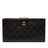 Chanel Quilted Lambskin Long French Purse Wallet Secondhand