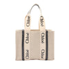 Chloé Medium Woody Canvas Tote Bag Secondhand