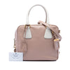 Prada Small Bicolor Saffiano Square Bauletto Satchel Secondhand