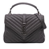 Saint Laurent Medium Monogram Chevron Sheepskin College Satchel Secondhand
