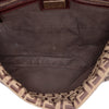 Fendi Zucchino Canvas Double Flap Chain Shoulder Bag Secondhand
